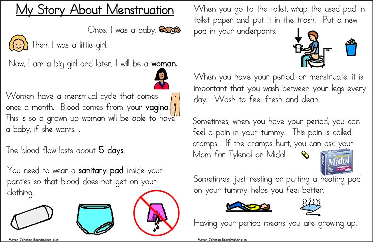 Menstruation social story