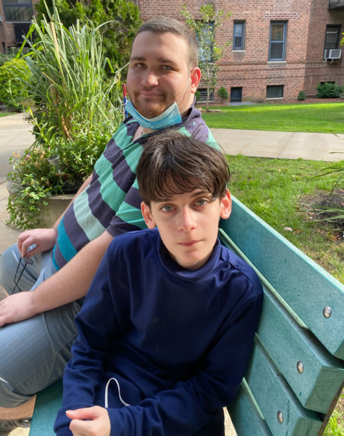 Seth Jacobs, 14, and his brother Ian, 20