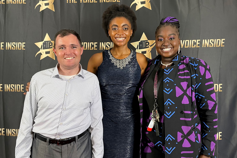 “The Voice Inside” Actors Zachary Hoaglund, Gena Sims, and Kaylah Taylor at Savor Cinema Red Carpet Premiere