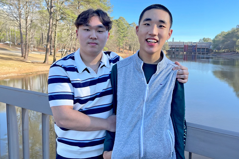 David and his younger brother, Philip