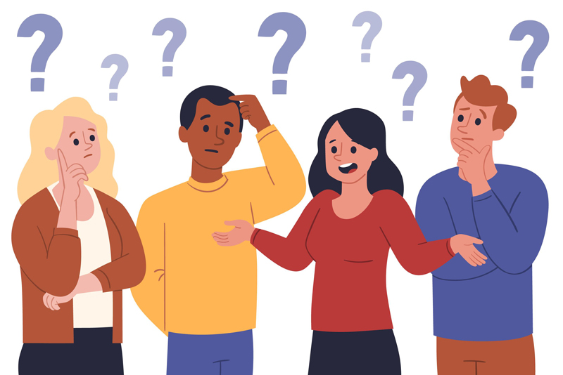 Different People Asking Questions