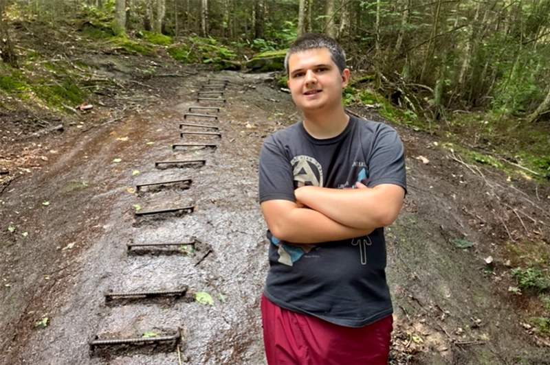 Jace Pooley hiking the Appalachian Trail