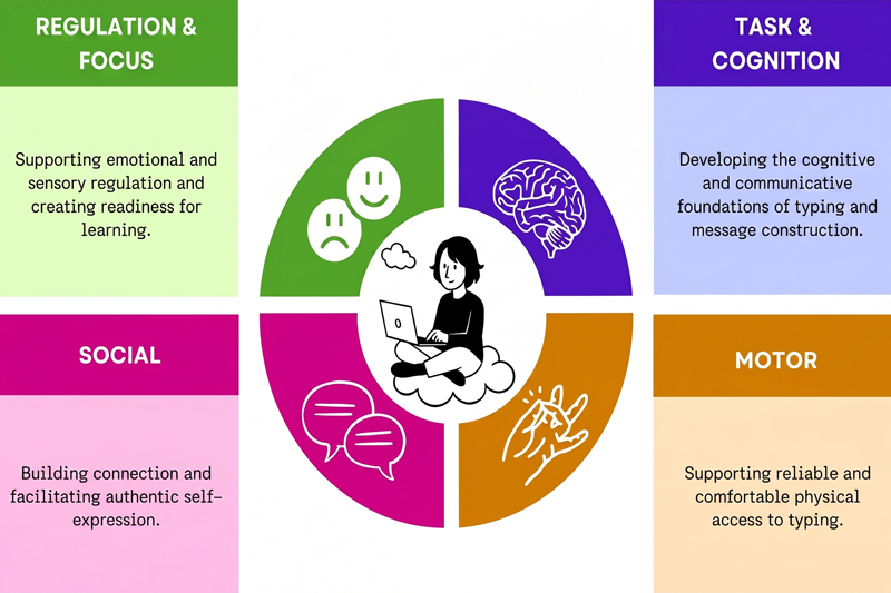 What co-designers find essential for learning and practicing typing