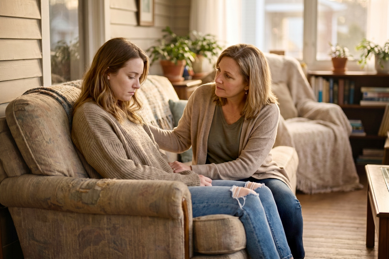 Quiet Connection Between Two Women