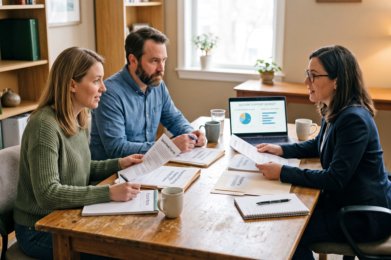 Divorced Parents Meeting With Financial Advisor